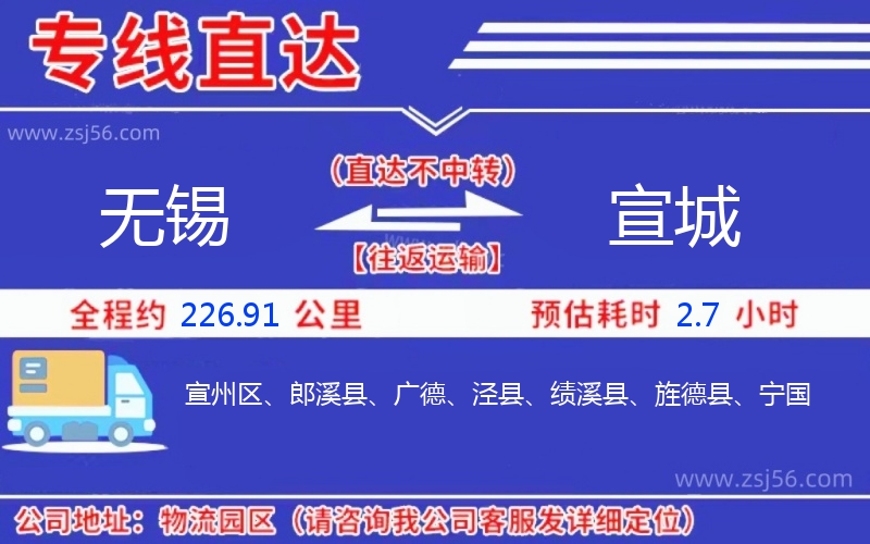 無(wú)錫到宣城物流公司